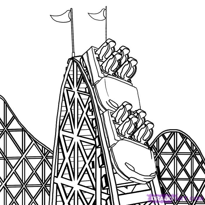 Roller coaster coloring pages download and print for free