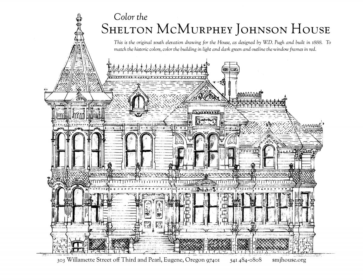 coloring victorian houses johnson shelton homes adult printable colouring oregon eugene para tours guardado desde bing result coloringtop
