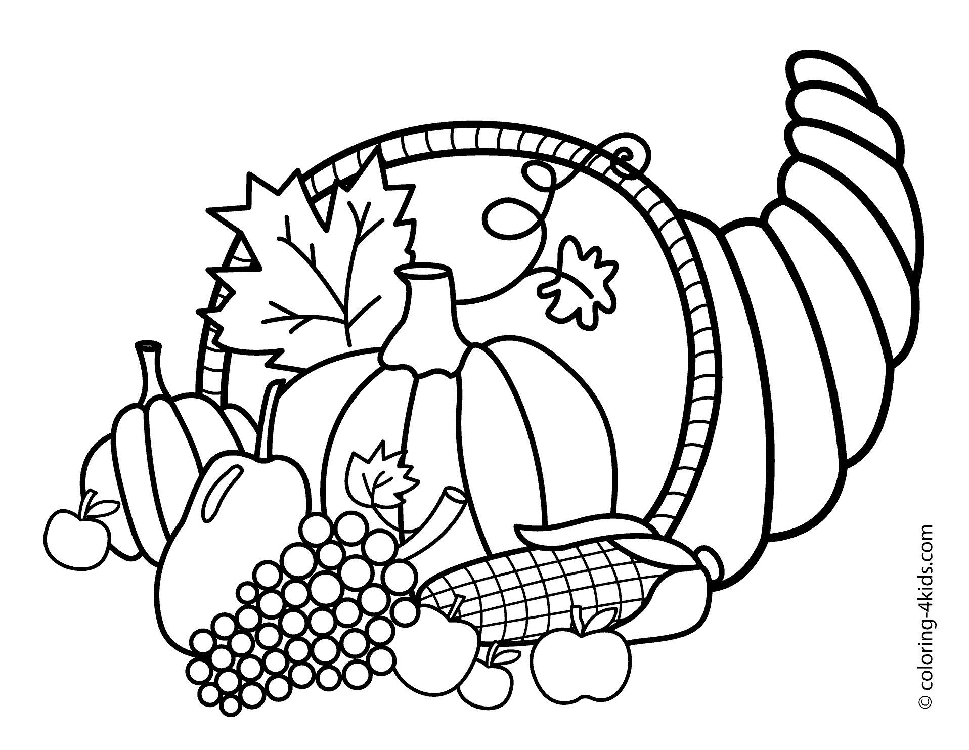 Free Printable Thanksgiving Coloring Pages 10