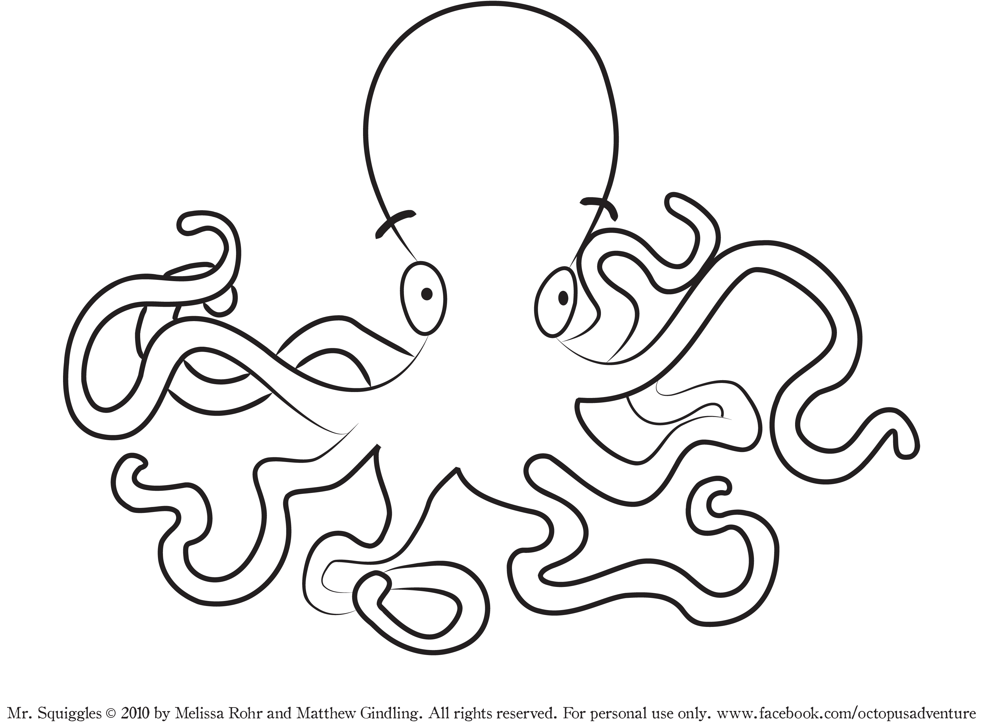 Octopus coloring pages to download and print for free