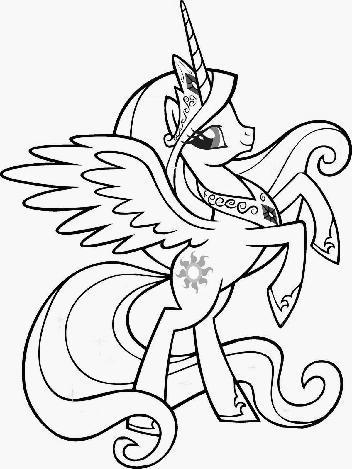 Unicorn Coloring Pages For Kids 9