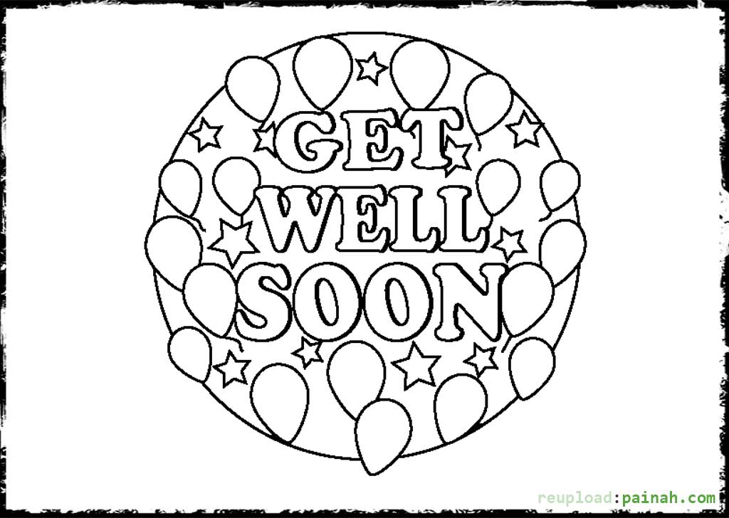 get well soon coloring pages