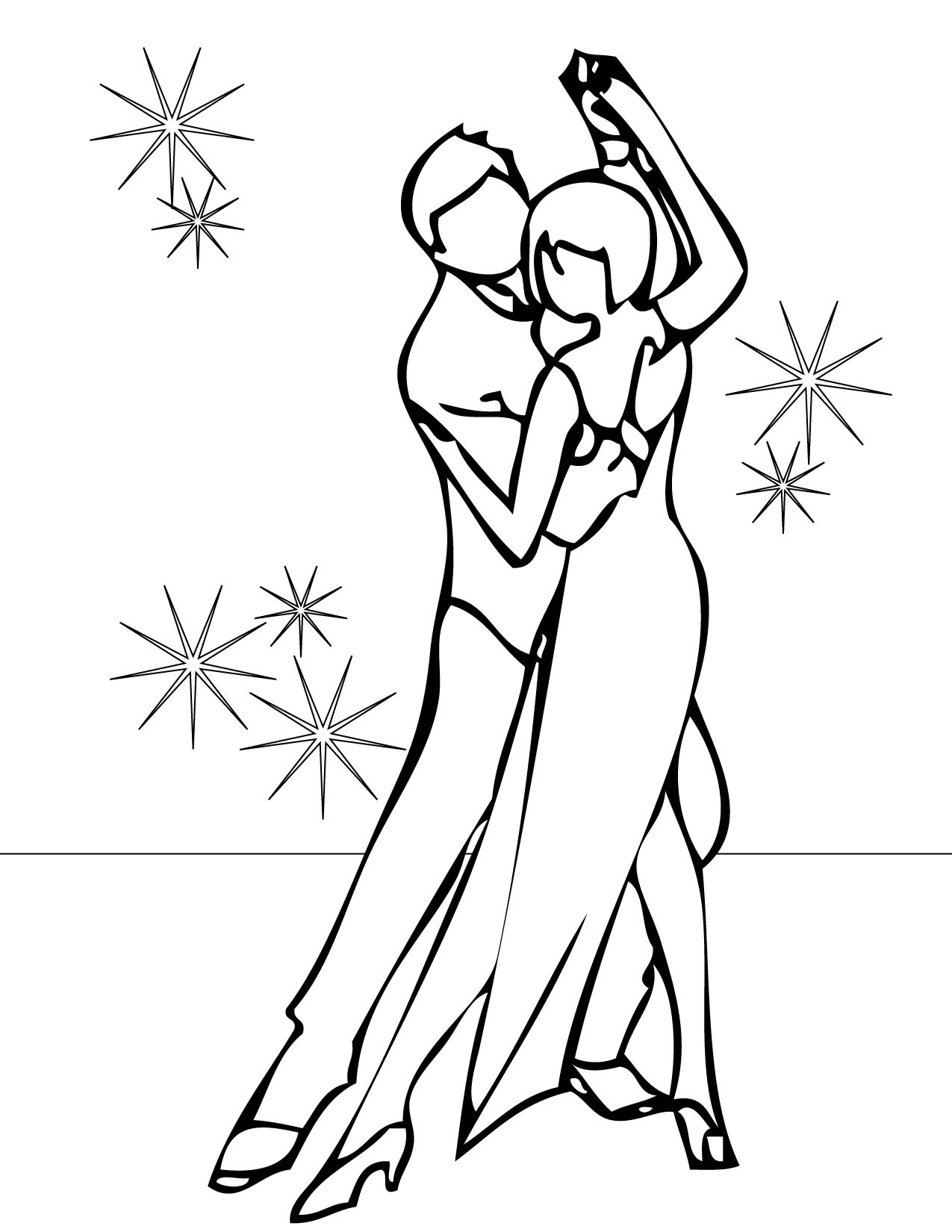 Dancing Coloring Pages Printable - Printable Word Searches