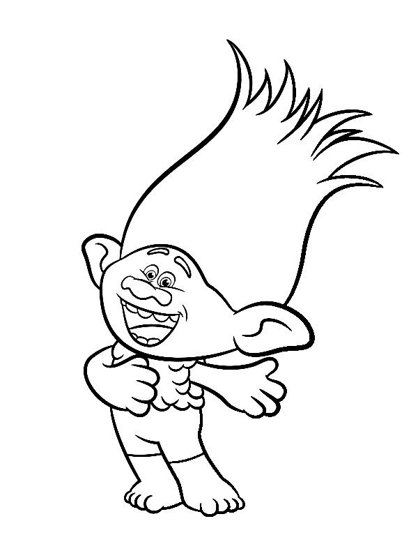 Trolls Coloring pages to download and print for free