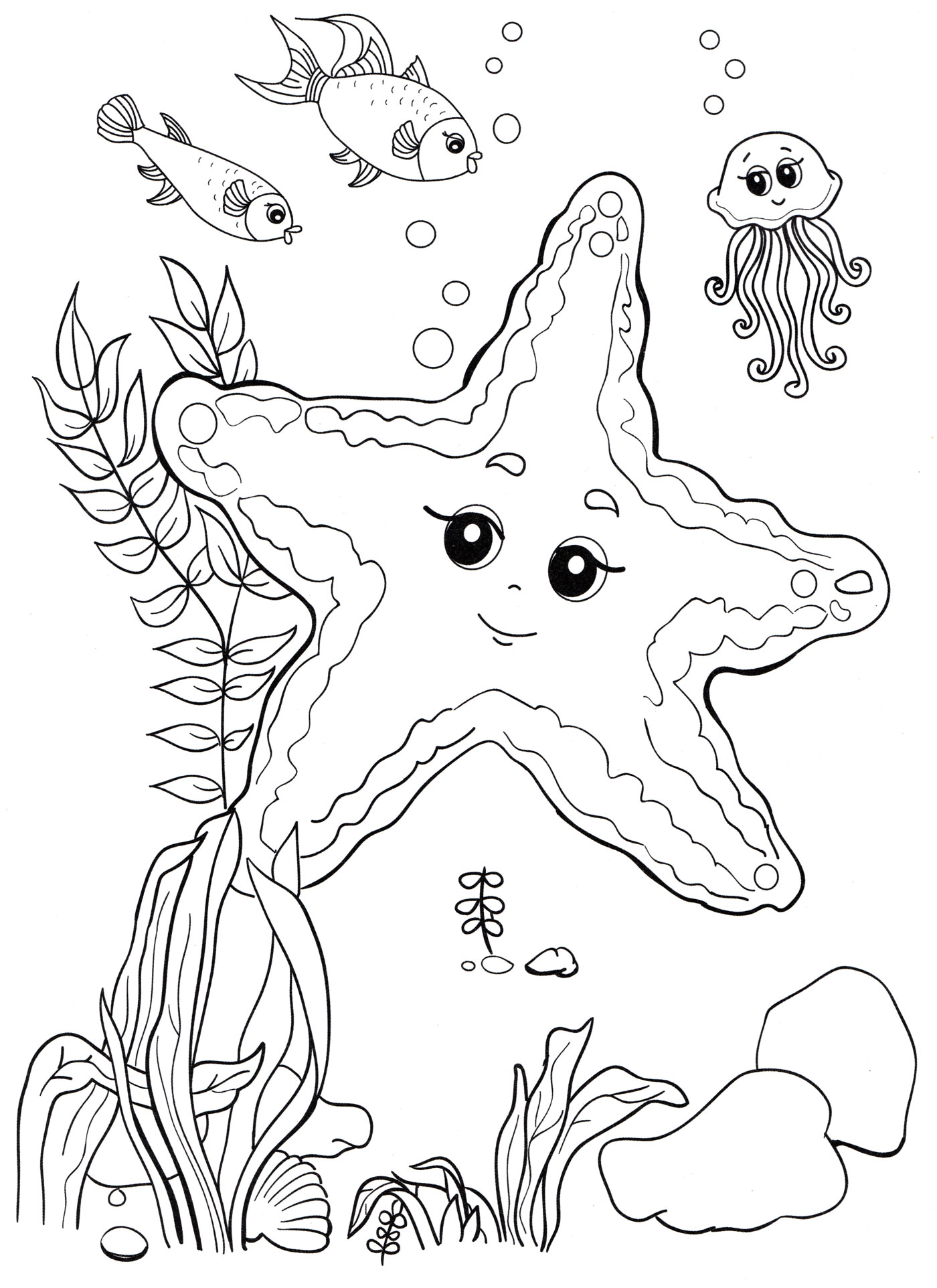 Marine life Coloring Pages to download and print for free