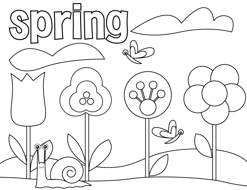  Spring Coloring Page 2