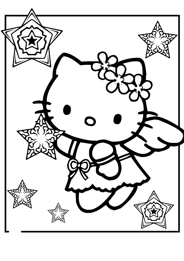 Hello kitty mermaid coloring pages to download and print for free