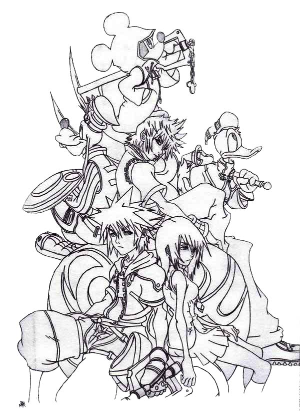 Kingdom Hearts Coloring Pages 4