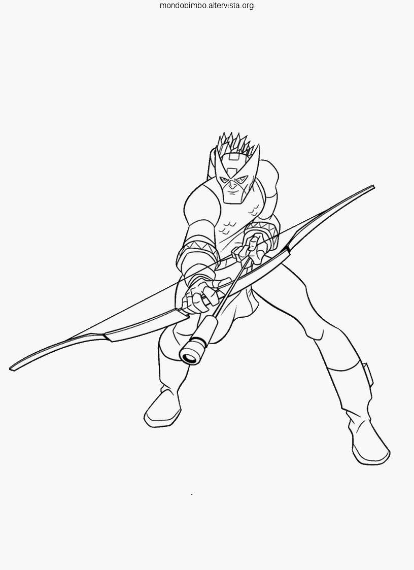 Hawkeye coloring pages to download and print for free