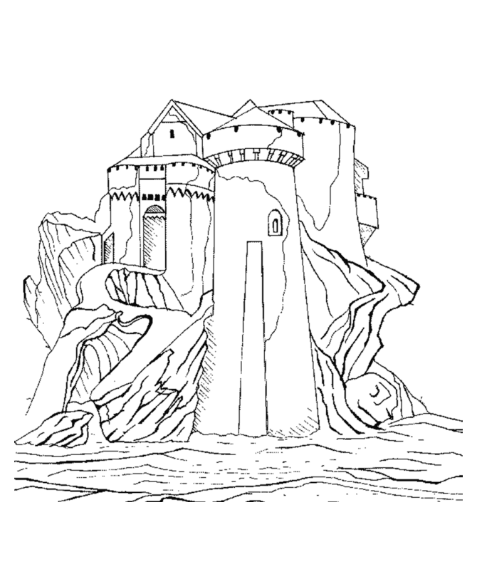 Castles and knights coloring pages download and print for free