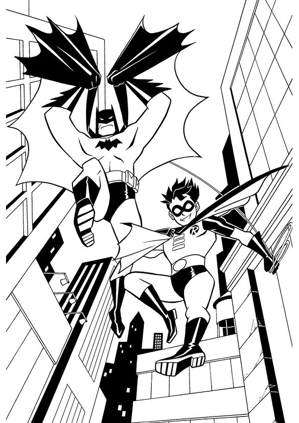Batman and Robin Coloring Pages to downlo
ad and print for free