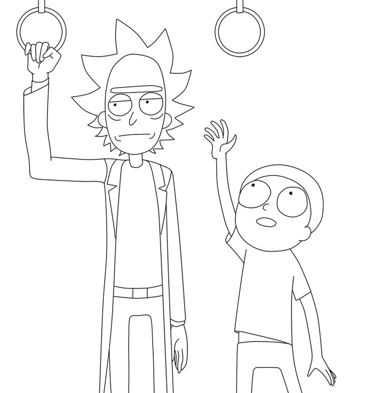Rick and Morty Coloring Pages to download and print for free