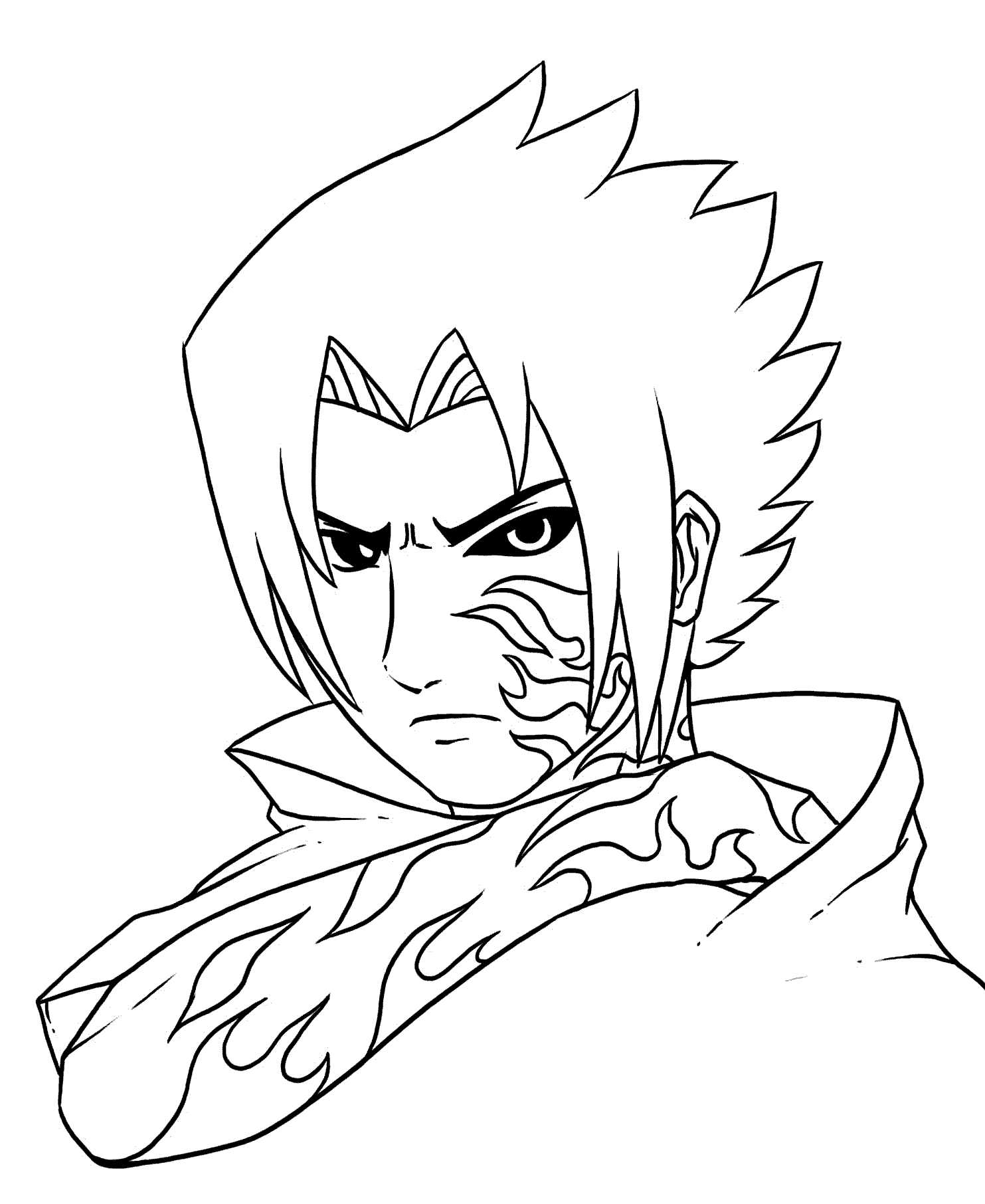 Black And White Anime Coloring Pages