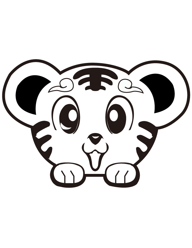 Cute Baby Tiger Coloring Pages - Free & Printable!