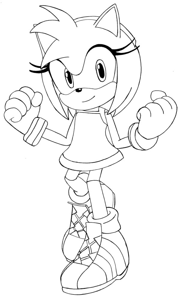 Amy rose coloring pages to download and print for free. 