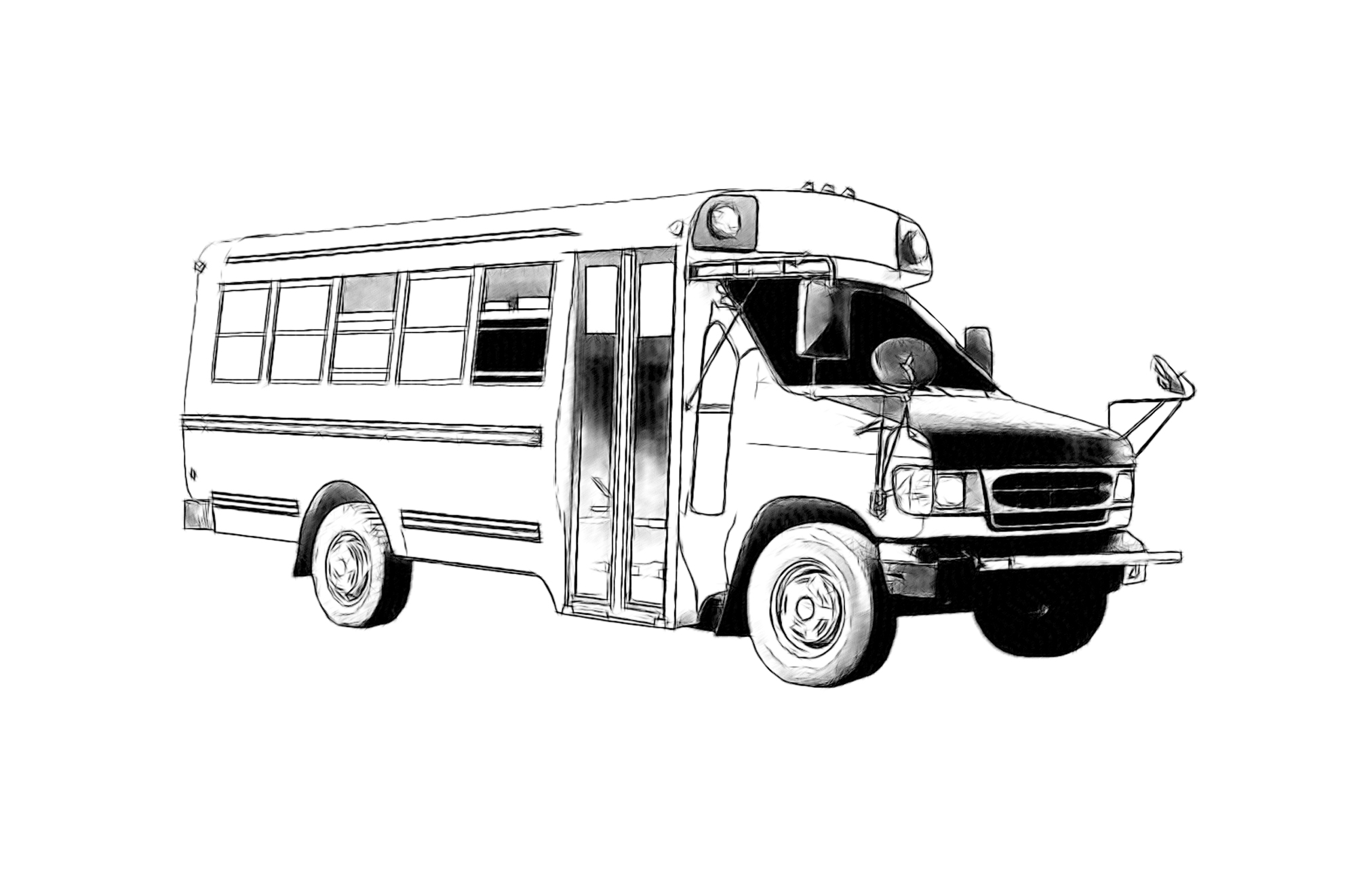 School Bus Printable Coloring Page