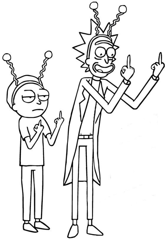 Rick and Morty Coloring Pages to download and print for free