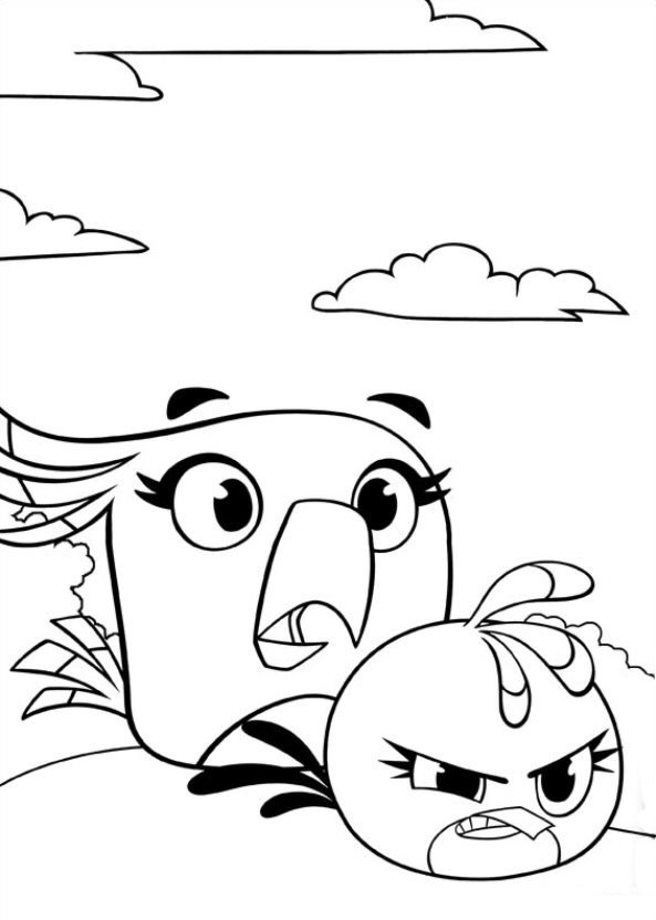 Coloring pages Angry Birds Stella to download and print for free