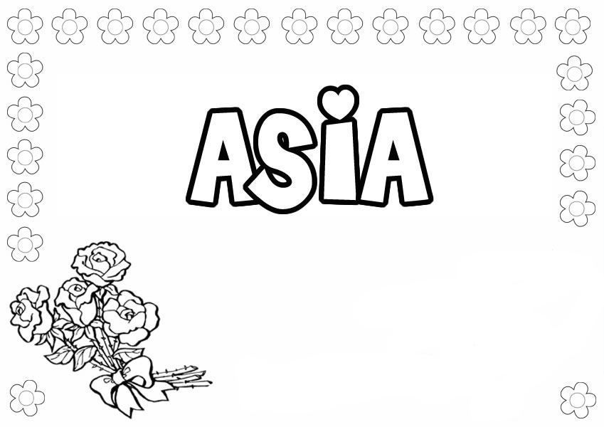 Download Girls Names coloring pages to download and print for free