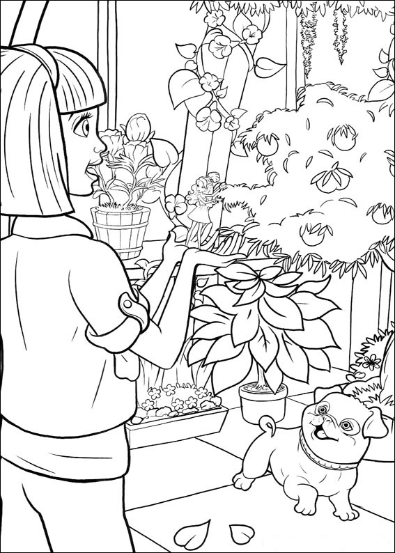 Barbie Thumbelina coloring pages to download and print for free