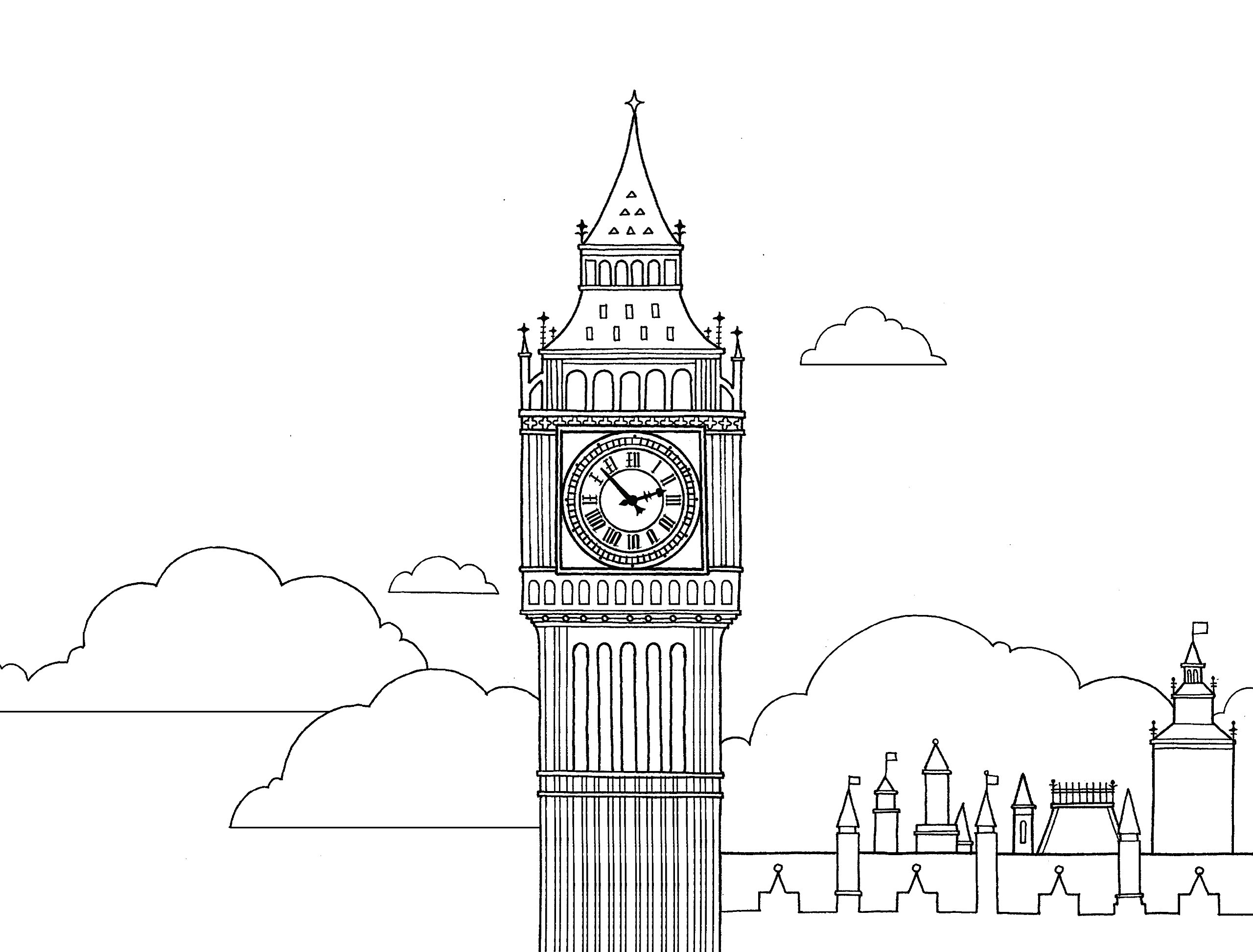 Big Ben Colouring Pages