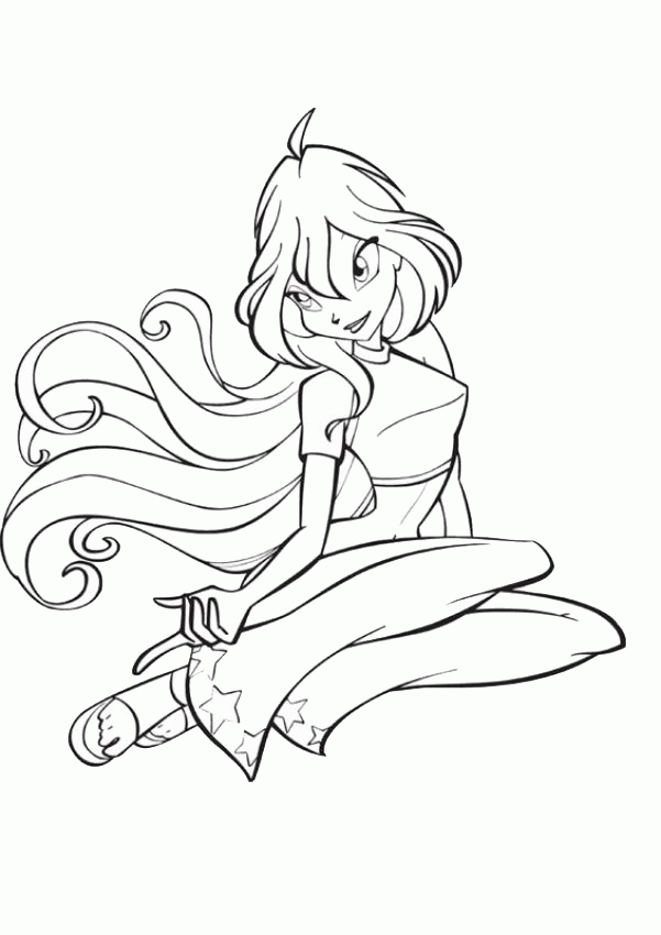 Winx Bloom coloring pages to download and print for free