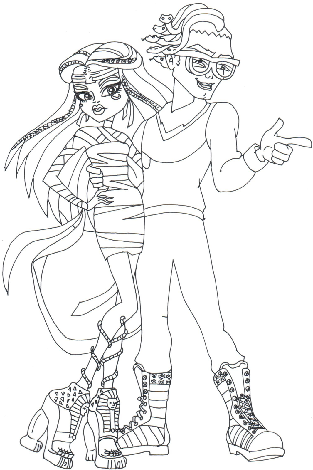 Monster High Boo York Coloring Pages to download and print for free