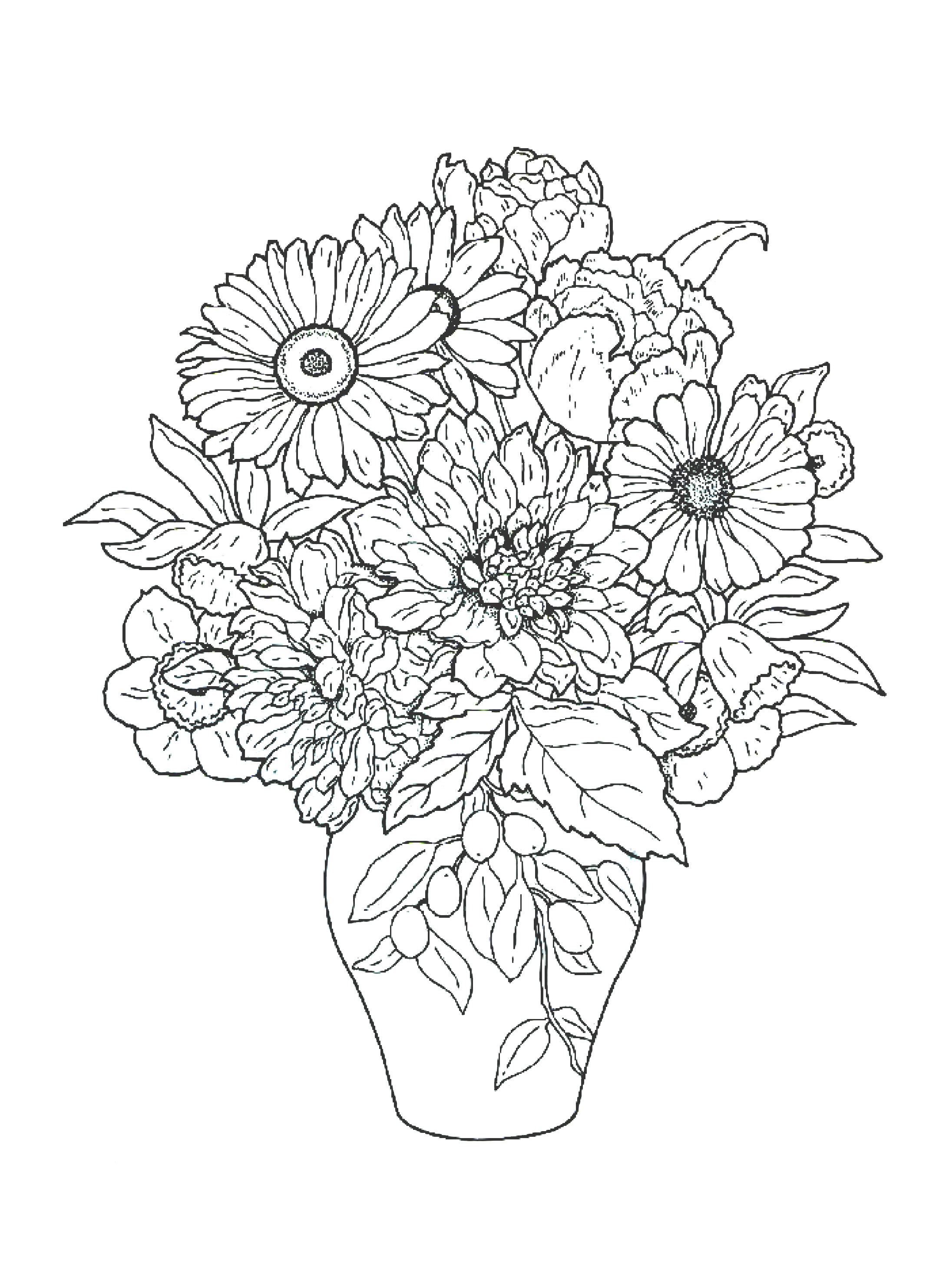 Coloring Flowers Printable