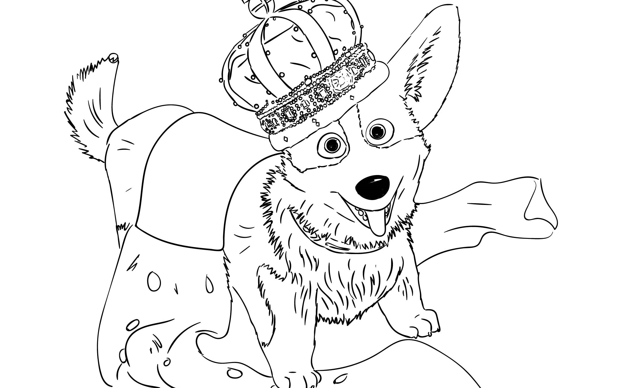 Corgi Coloring Pages to download and print for free