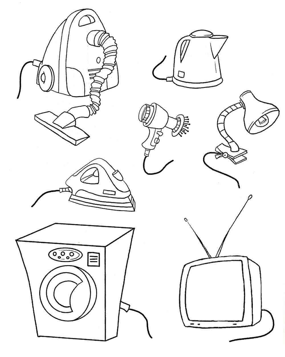 Electricity Coloring Pages For Kids