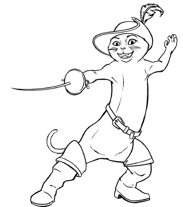 Download Puss in boots coloring pages to download and print for free