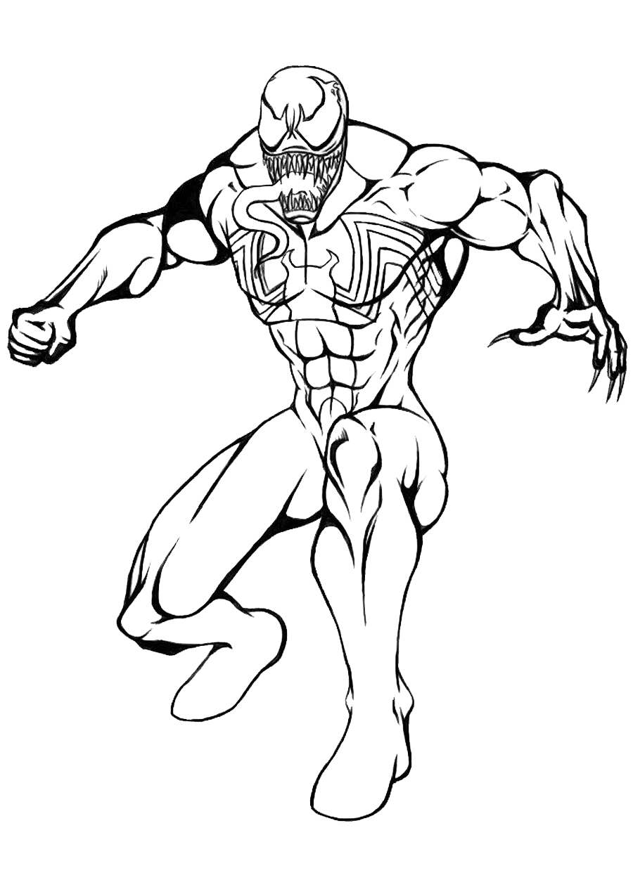 Venom Among Us Coloring Pages