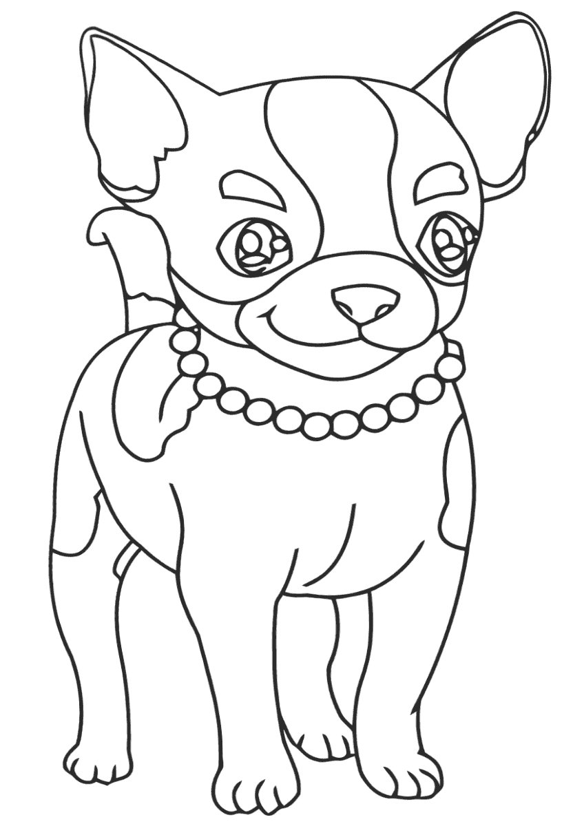 Chihuahua Coloring Pages to download and print for free