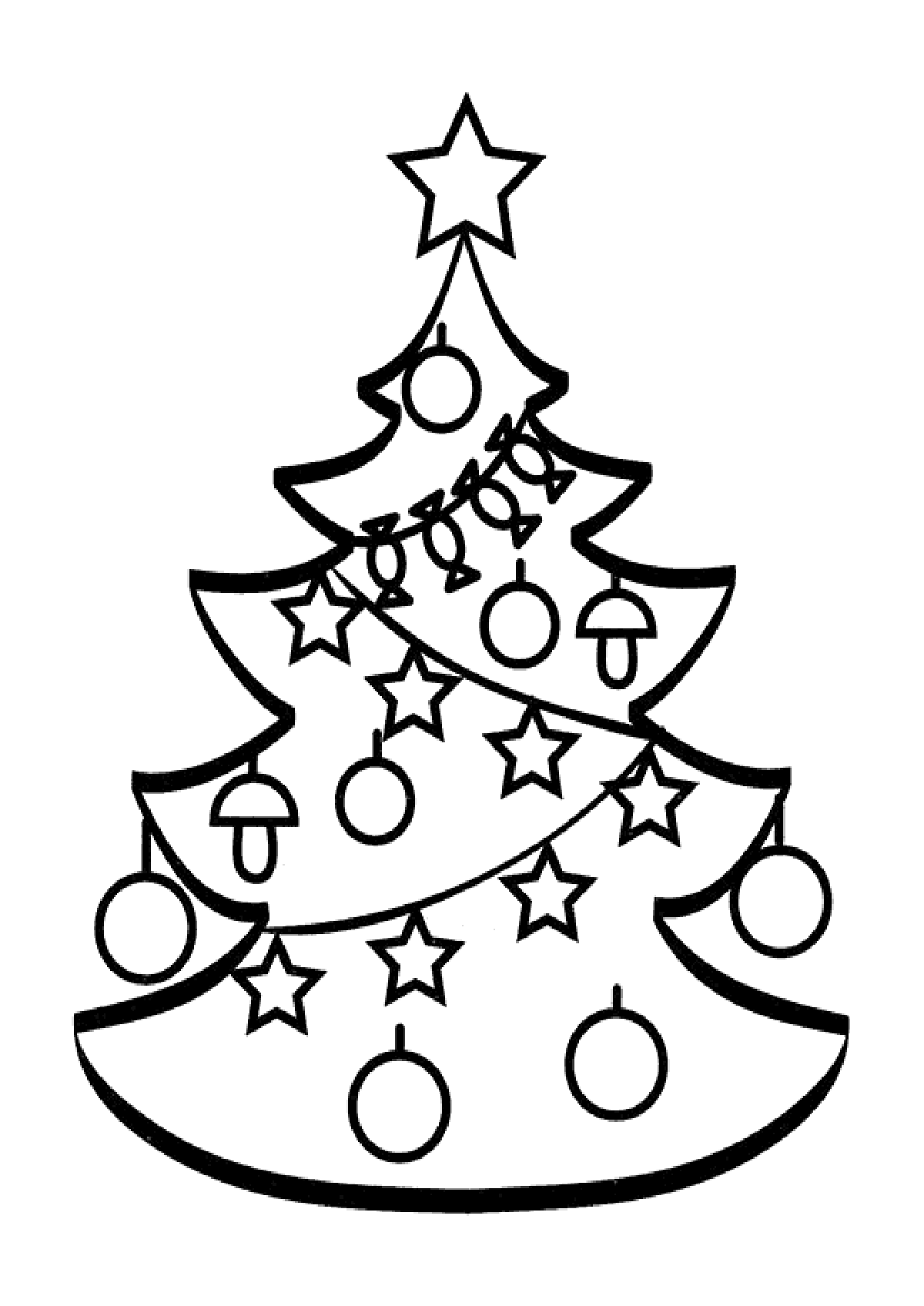 christmas tree coloring pages for childrens printable for free