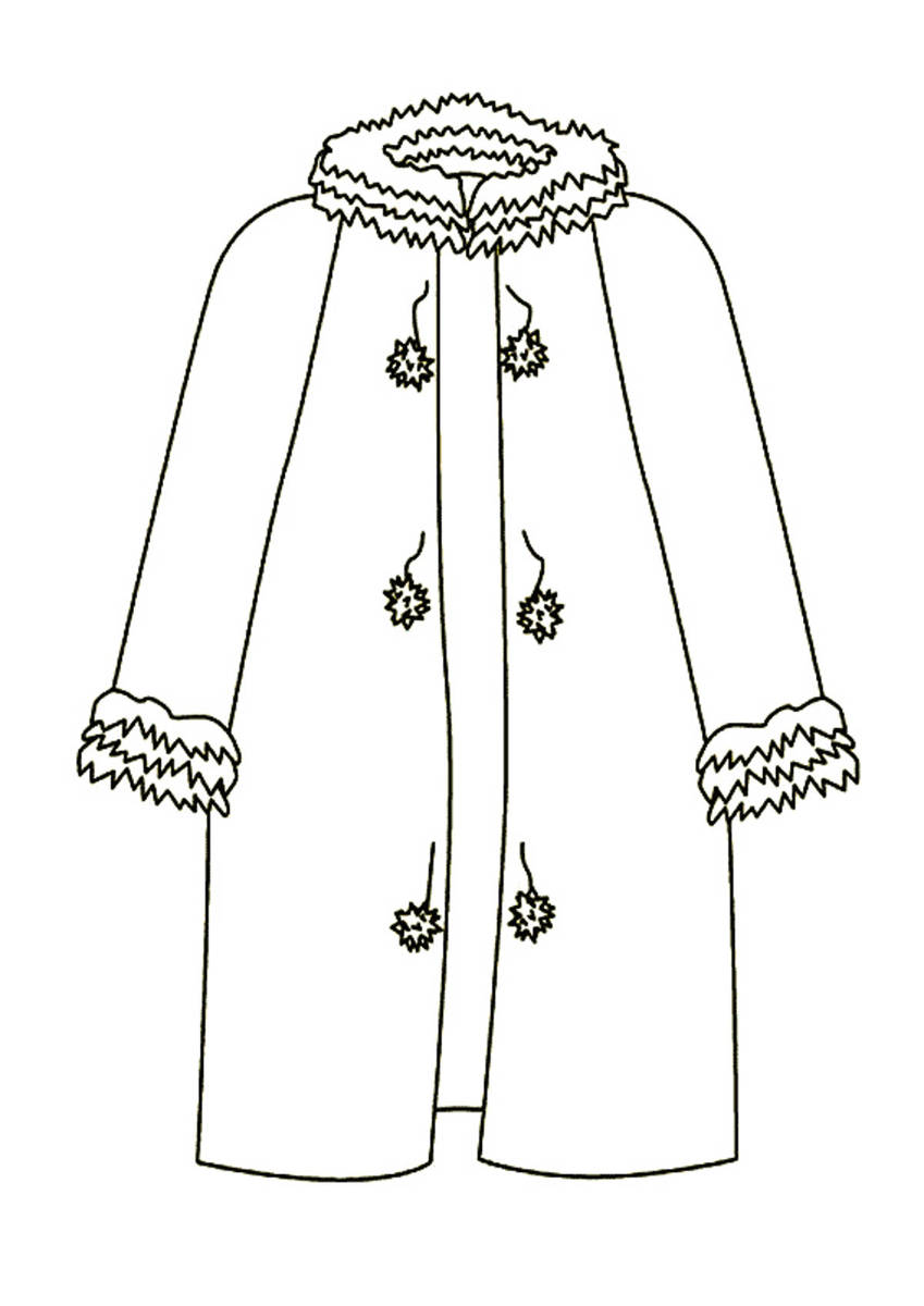 Сlothes Coloring Pages for childrens printable for free