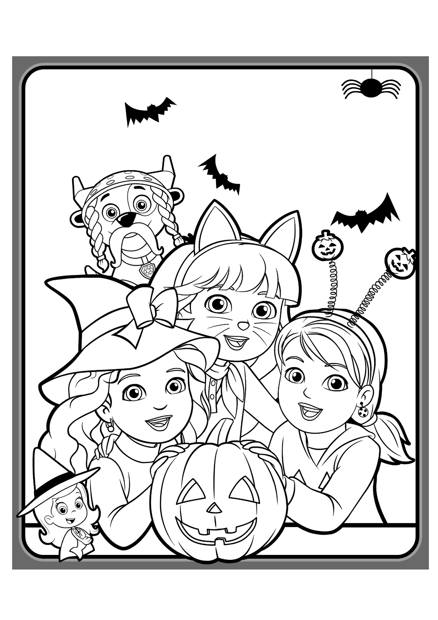 dora halloween coloring page