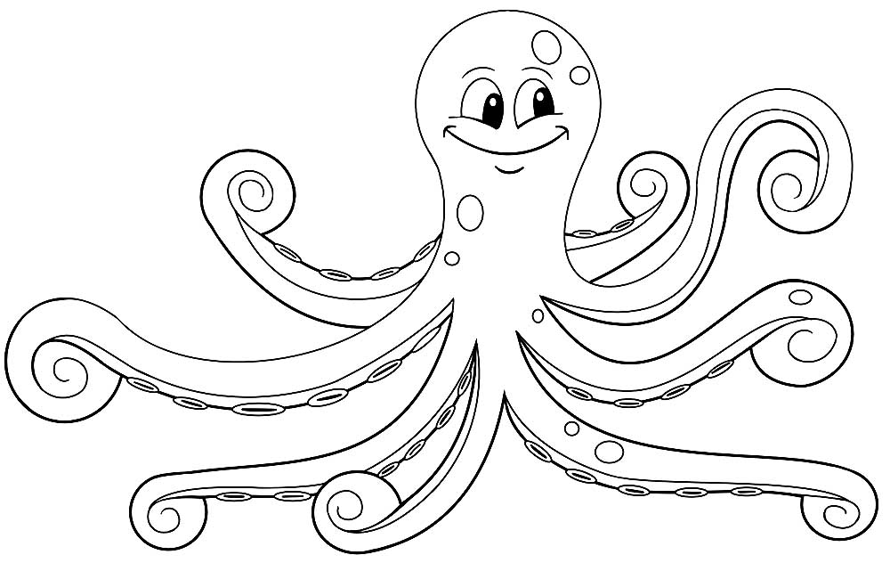 Octopus Coloring Pages to download and print for free