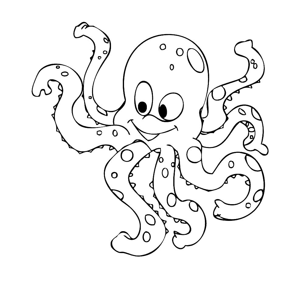 Octopus Coloring Pages to download and print for free