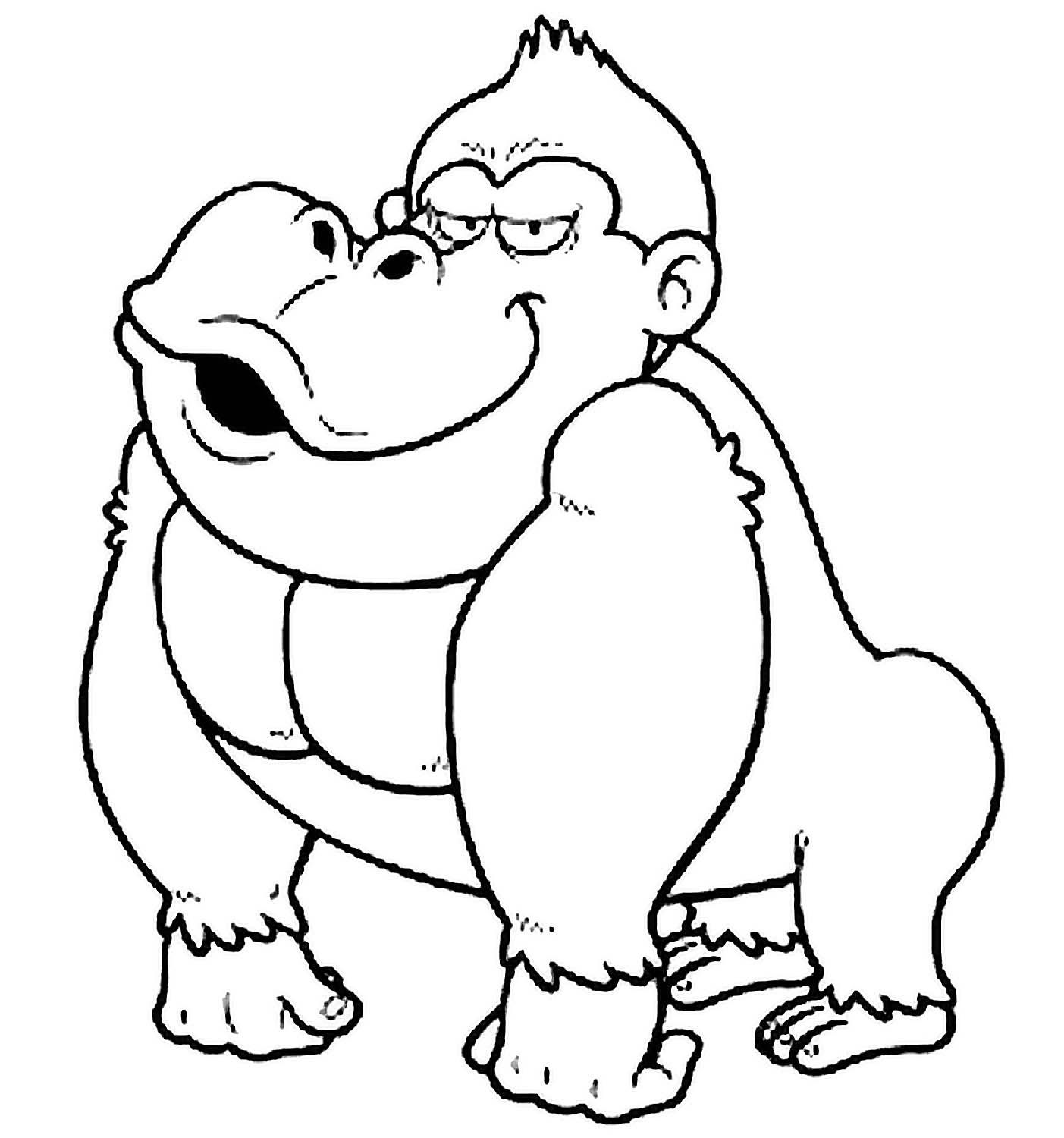 gorilas dibujos gorila affe calcar silverback getdrawings ilustración ilustração sararoom