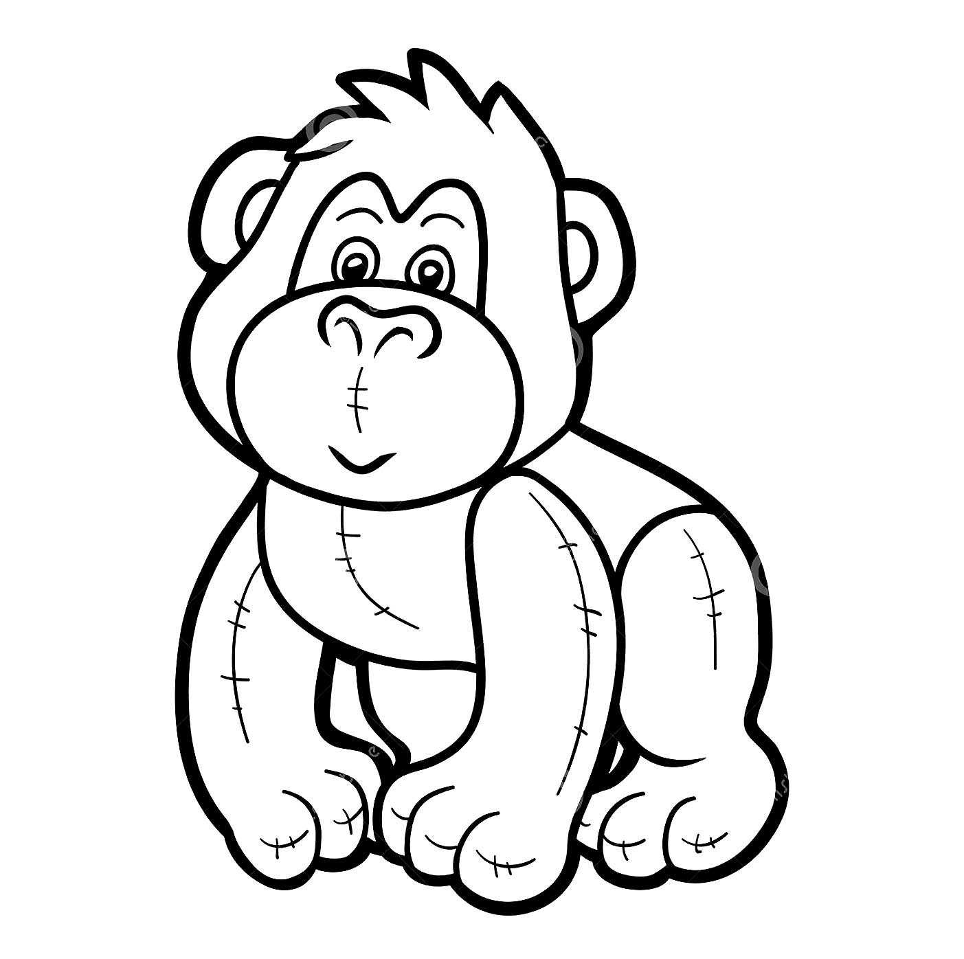 Gorilla Coloring Pages to download and print for free