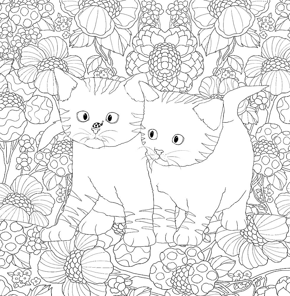 Cat therapy Coloring Pages to download and print for free