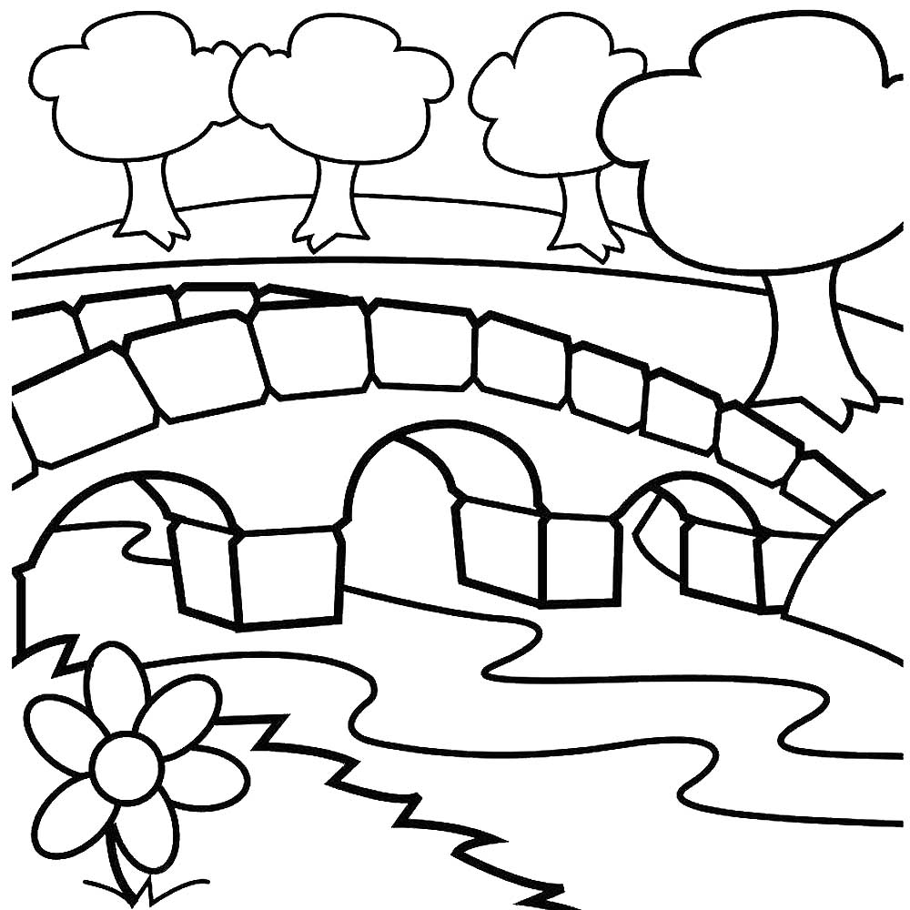 Bridge Printable Coloring Pages Coloring Pages