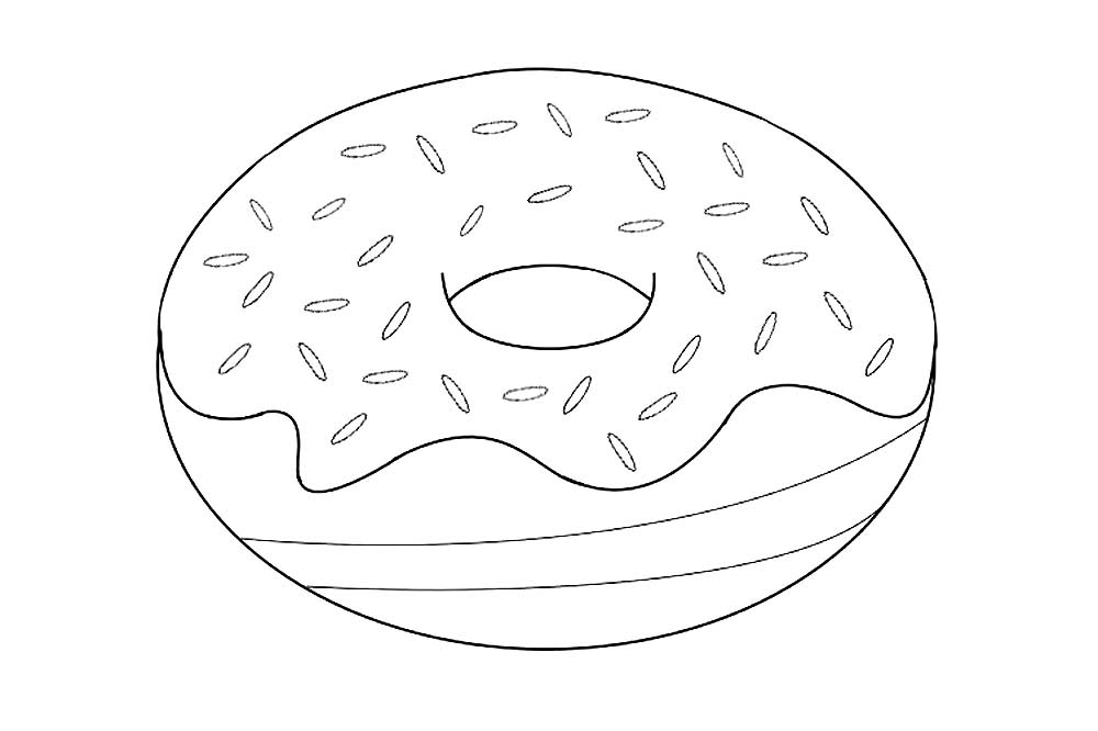 Doughnut Coloring Pages to download and print for free