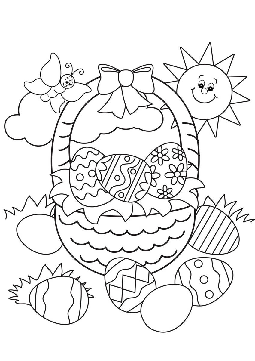 Easter Coloring Pages for childrens printable for free