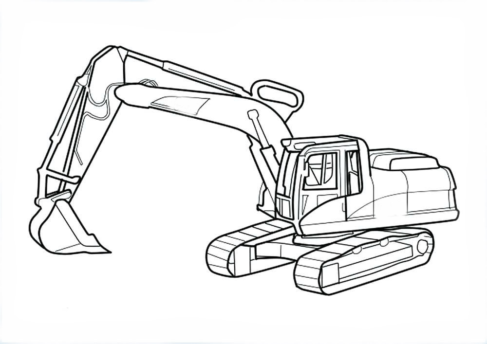 Excavator Coloring Pages to download and print for free
