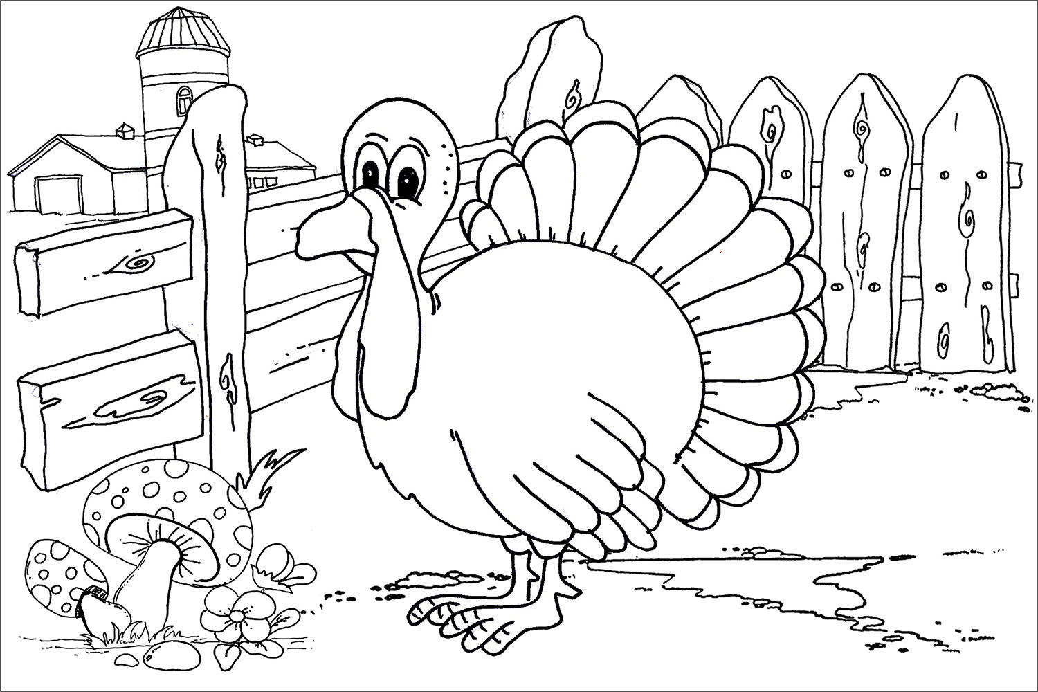 Turkey Coloring Pages to download and print for free