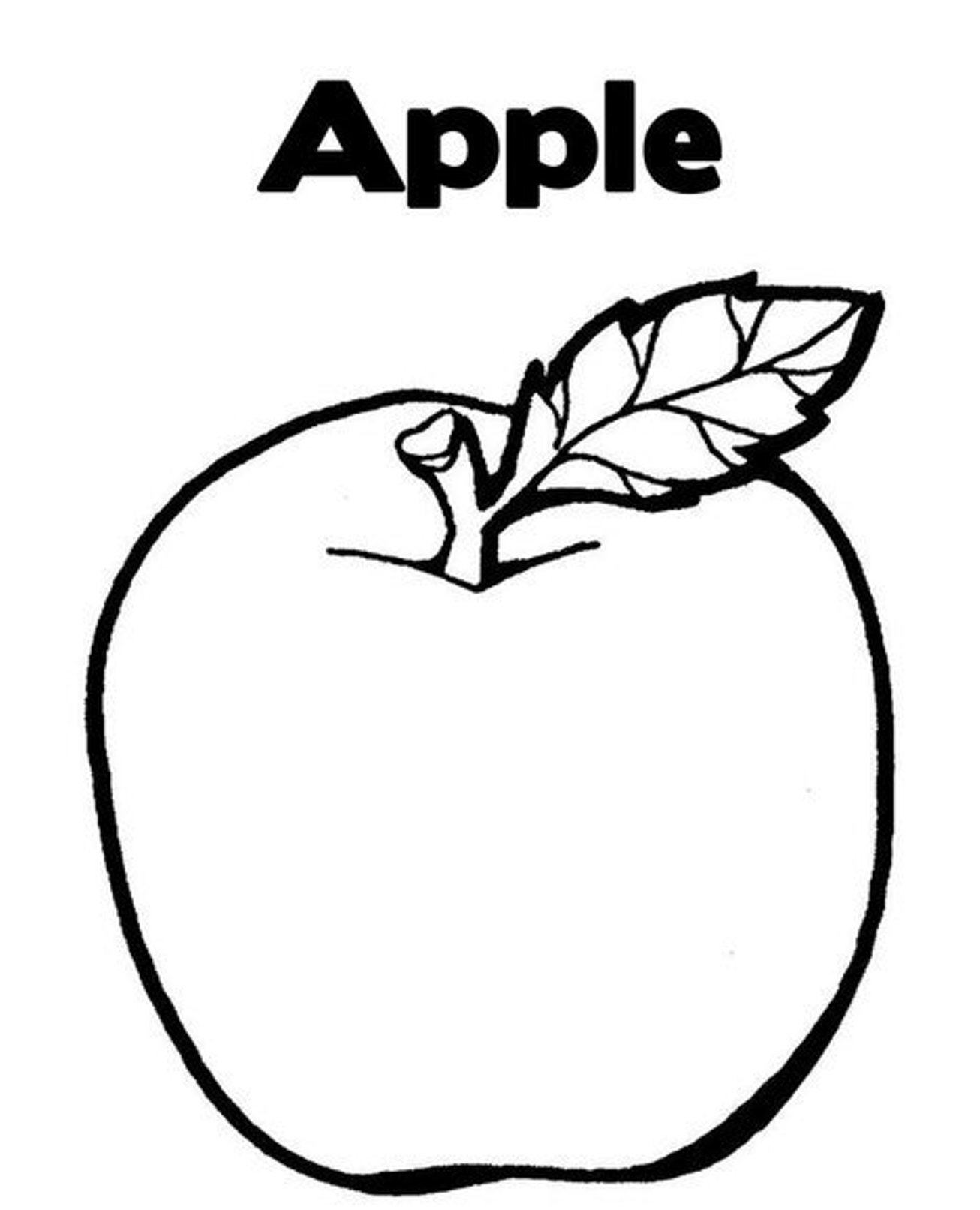 Apple Colouring Pages Worksheet24