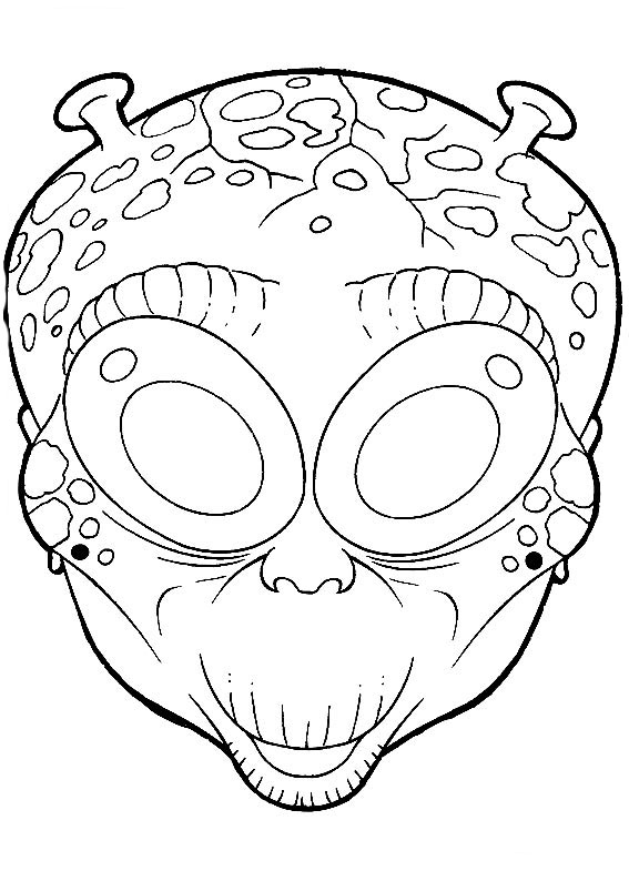 Halloween Mask Coloring Coloring Pages