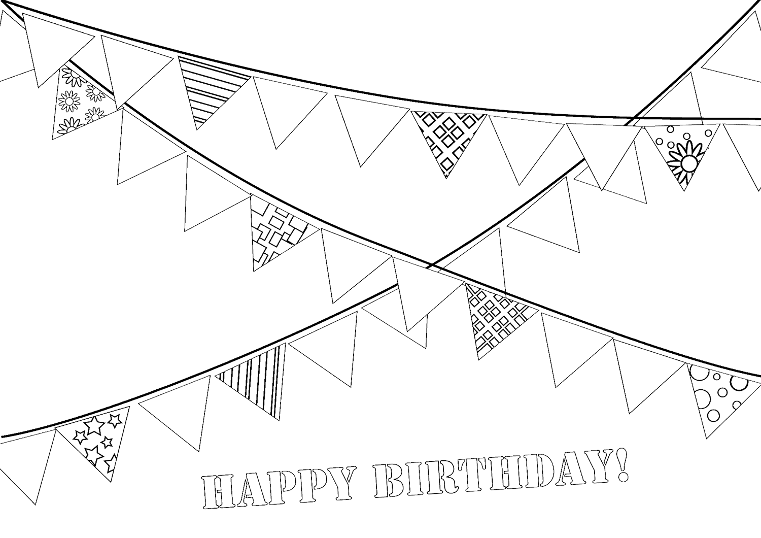 Garland coloring pages to download and print for free