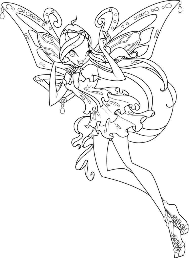 Winx Harmonix coloring pages to download and print for free
